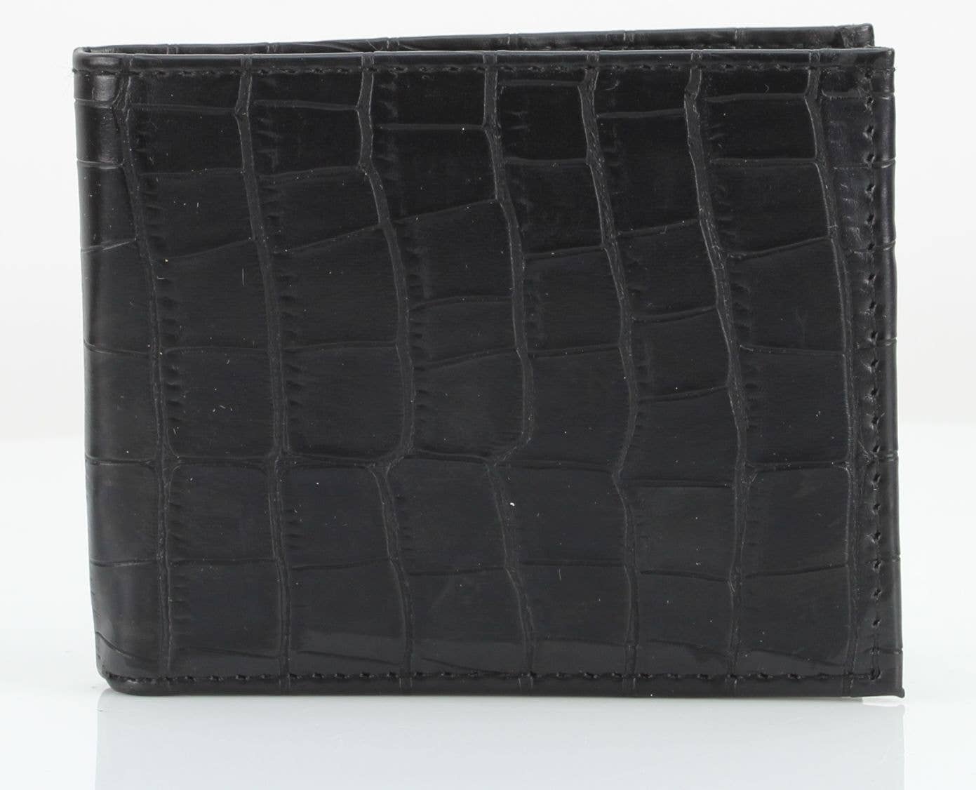 Lizard Print Embossed Vegan Leather Bi Fold Wallet