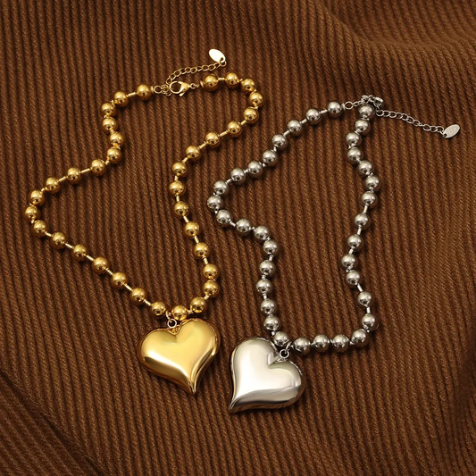 Beaded Heart Necklace ~ Deep South Originals