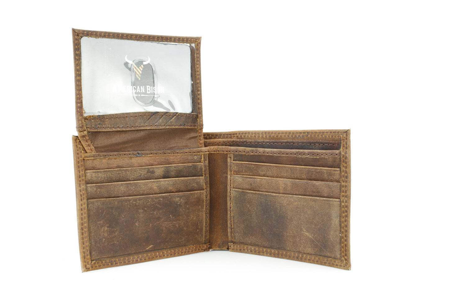 Bi-Fold Wallet with Flag & Bison Skull ABMW 25-2008