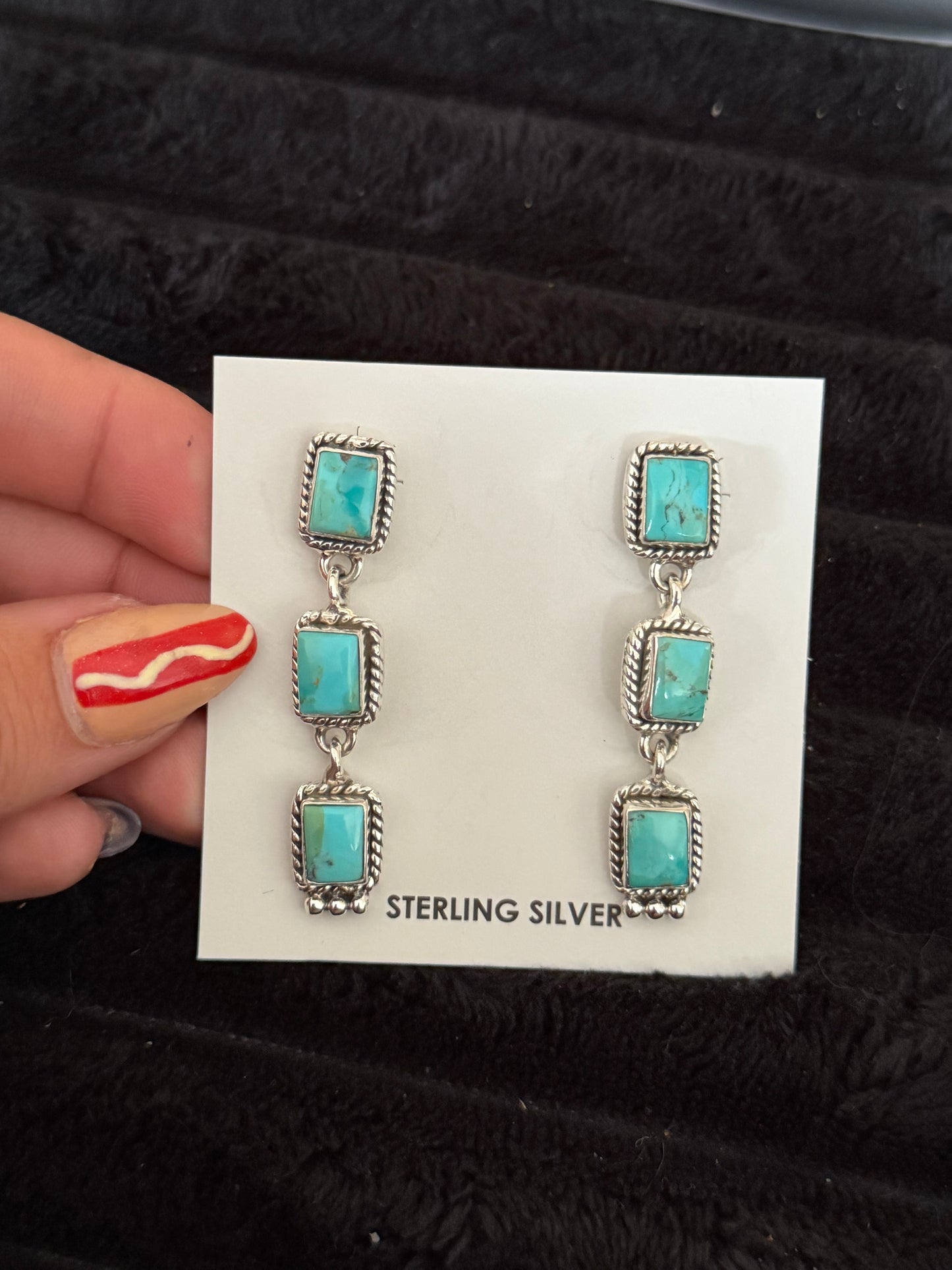 Hada Collection Kingman Turquoise Earrings