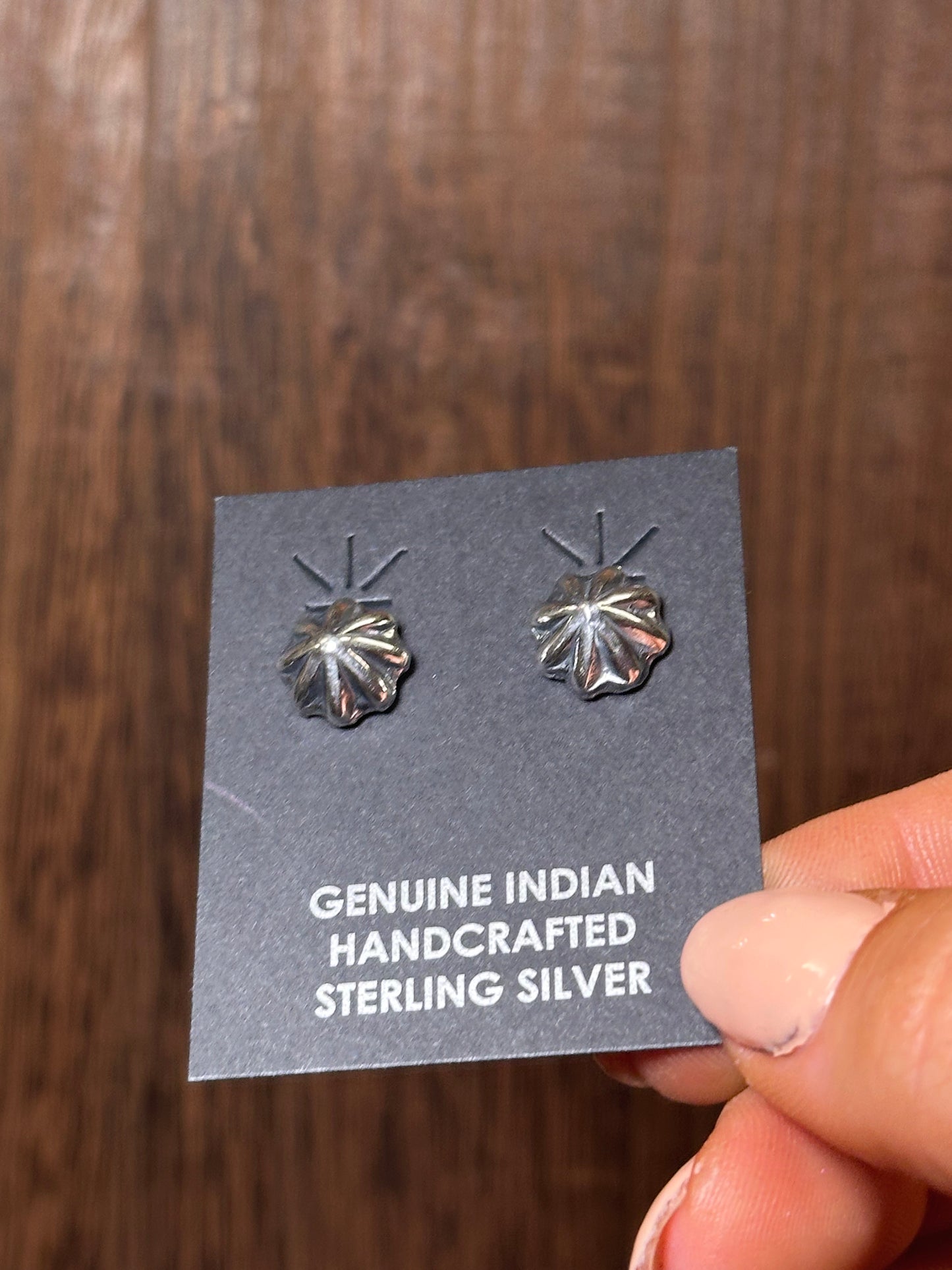 Navajo Sterling Silver Star Post Earrings By Kevin Billah