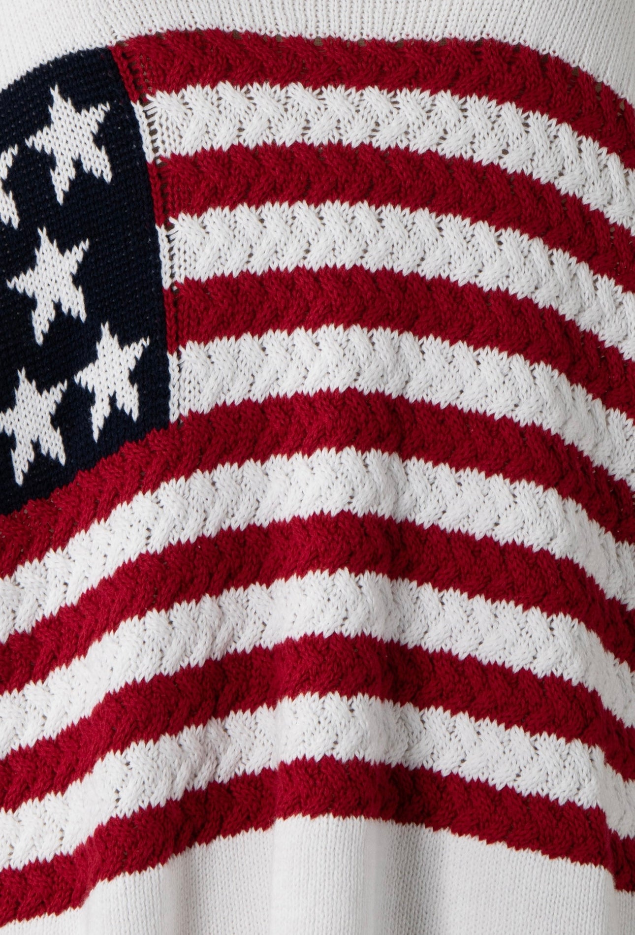 Flag crochet knit sweater