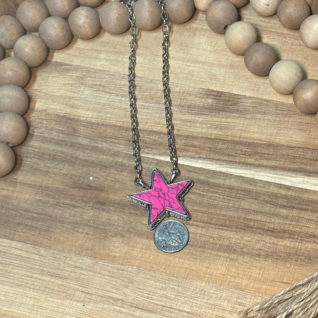 Punchy Star Necklace Western Pendant Necklace