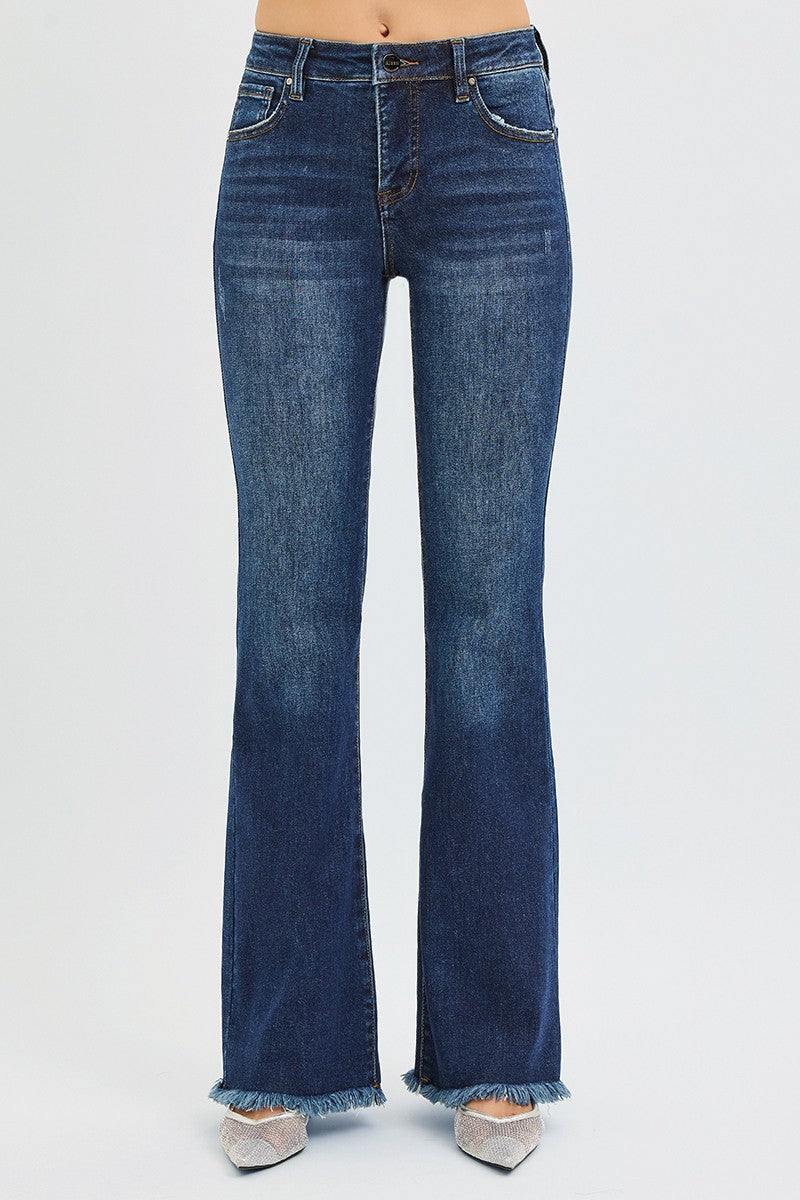 Tummy Control Mid Rise Flare Jeans