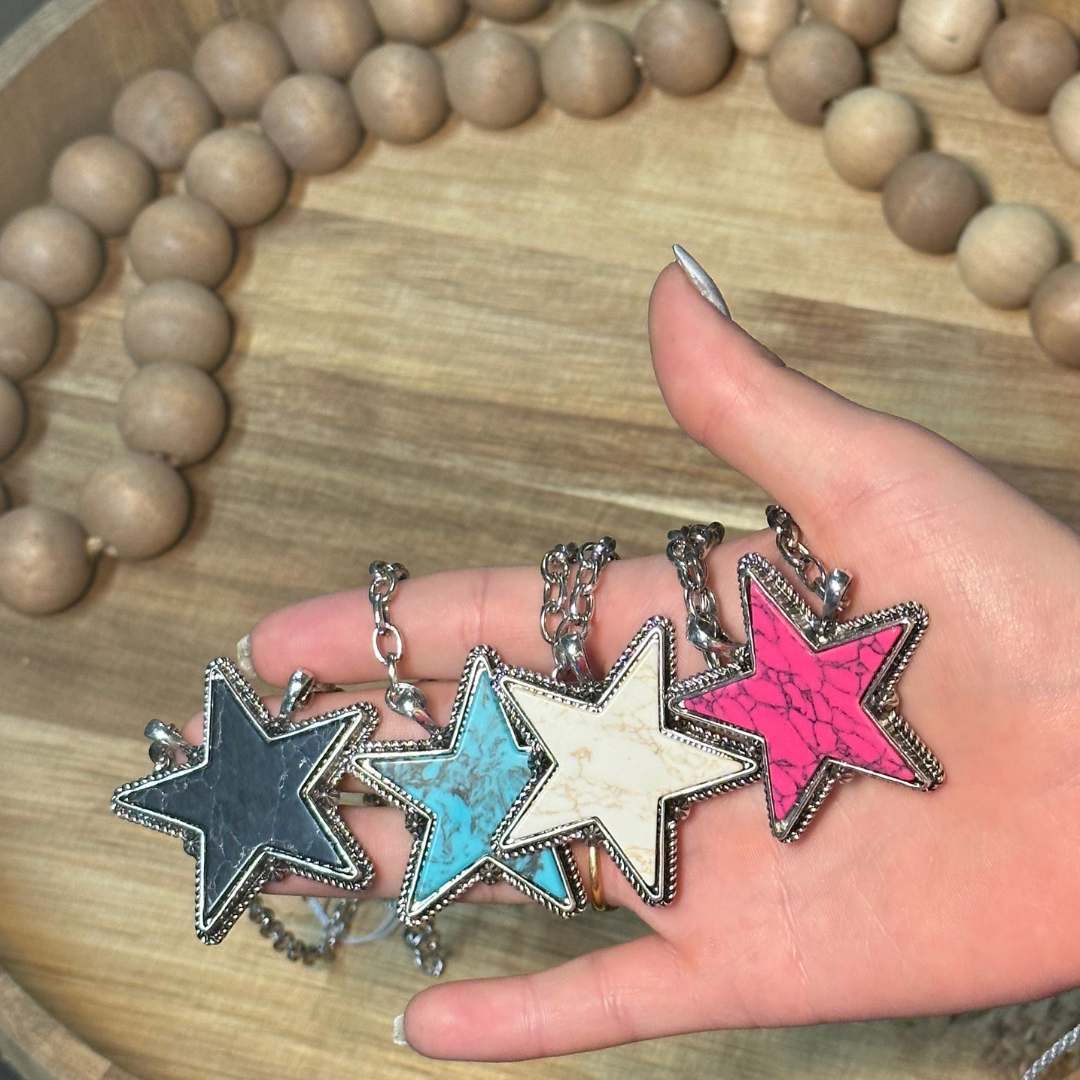 Punchy Star Necklace Western Pendant Necklace