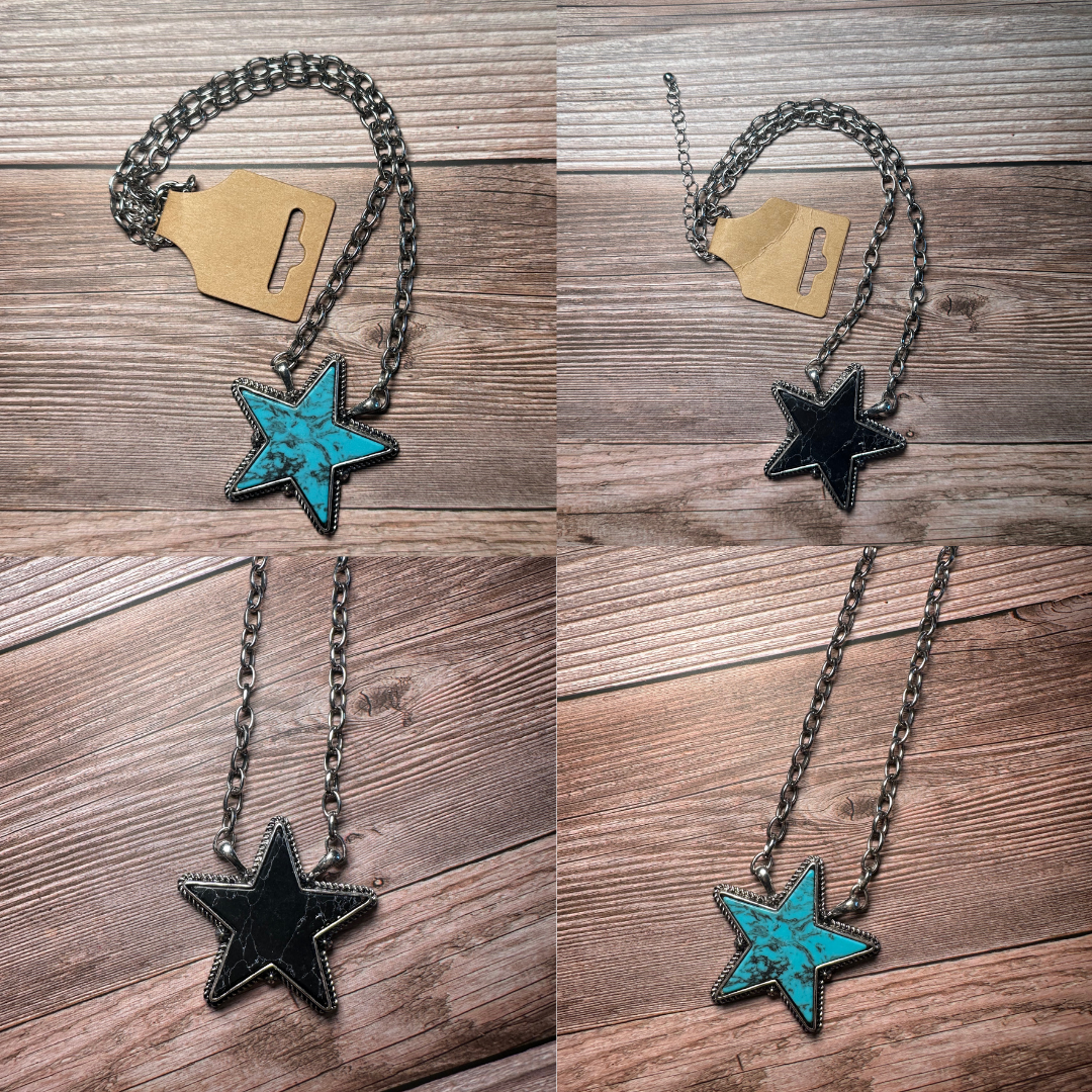 Punchy Star Necklace Western Pendant Necklace