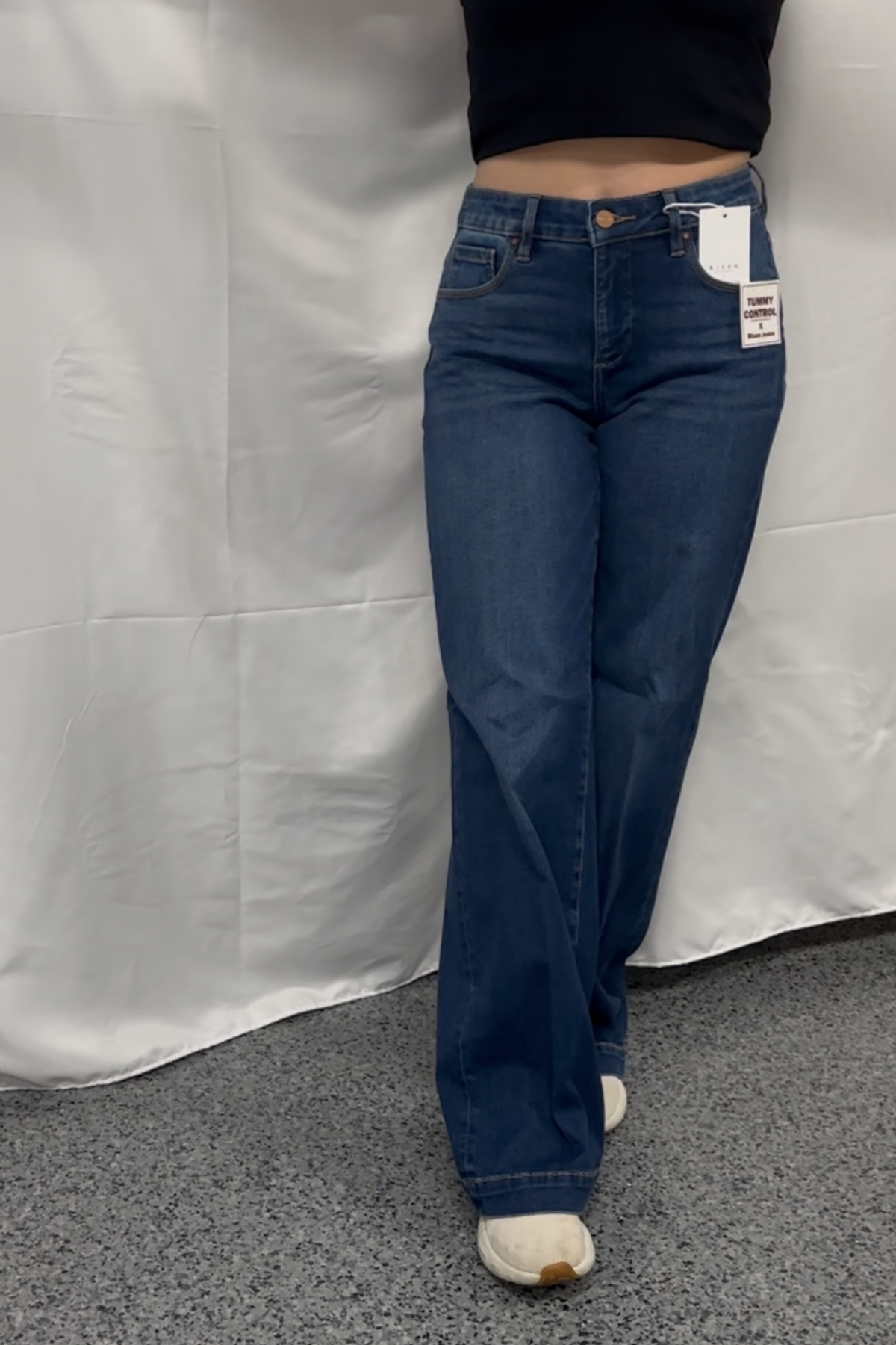 Tummy Control Mid Rise Wide Iron Press Line Detail *Risen