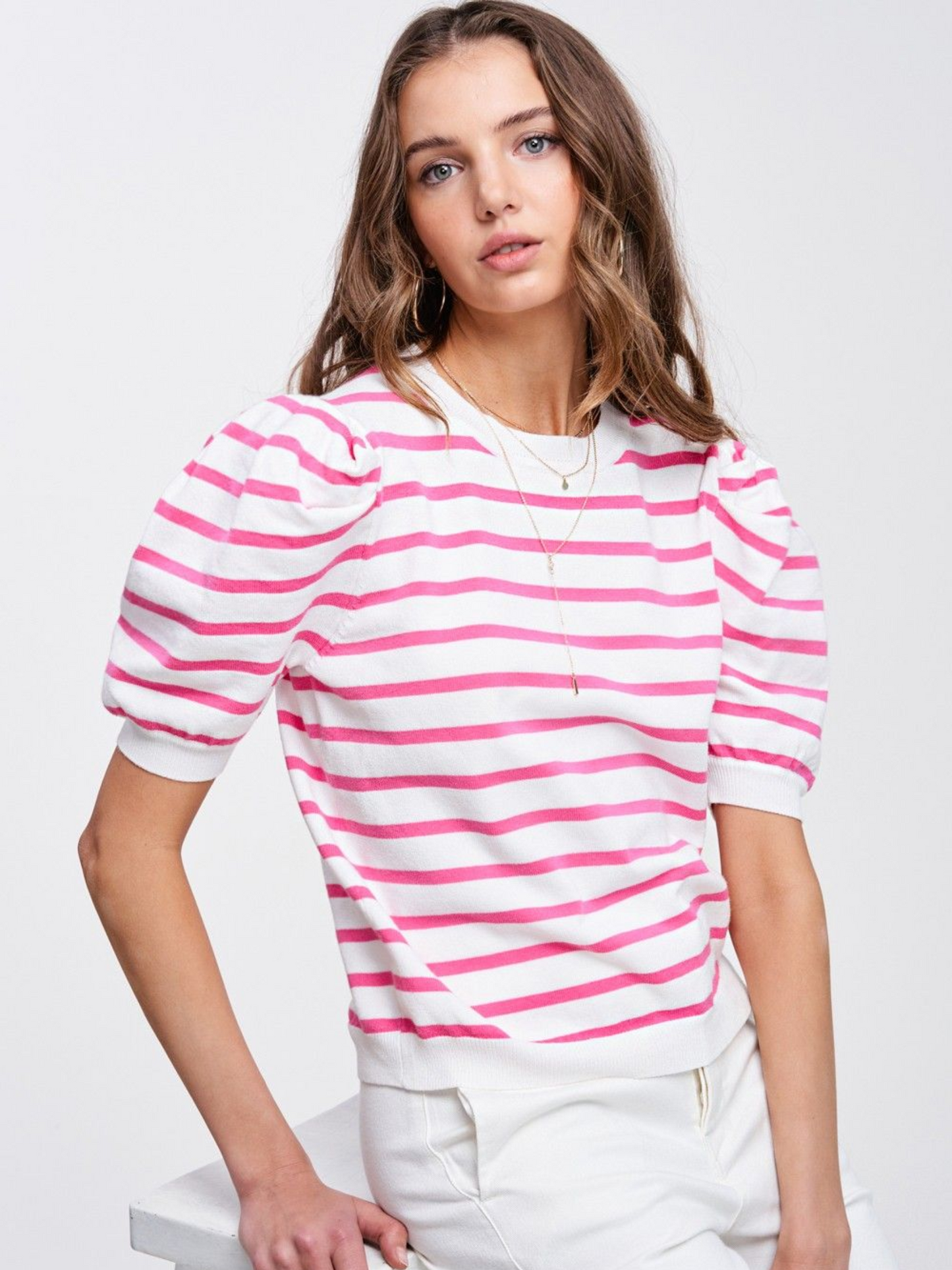 Puff Sleeve Top - Candy