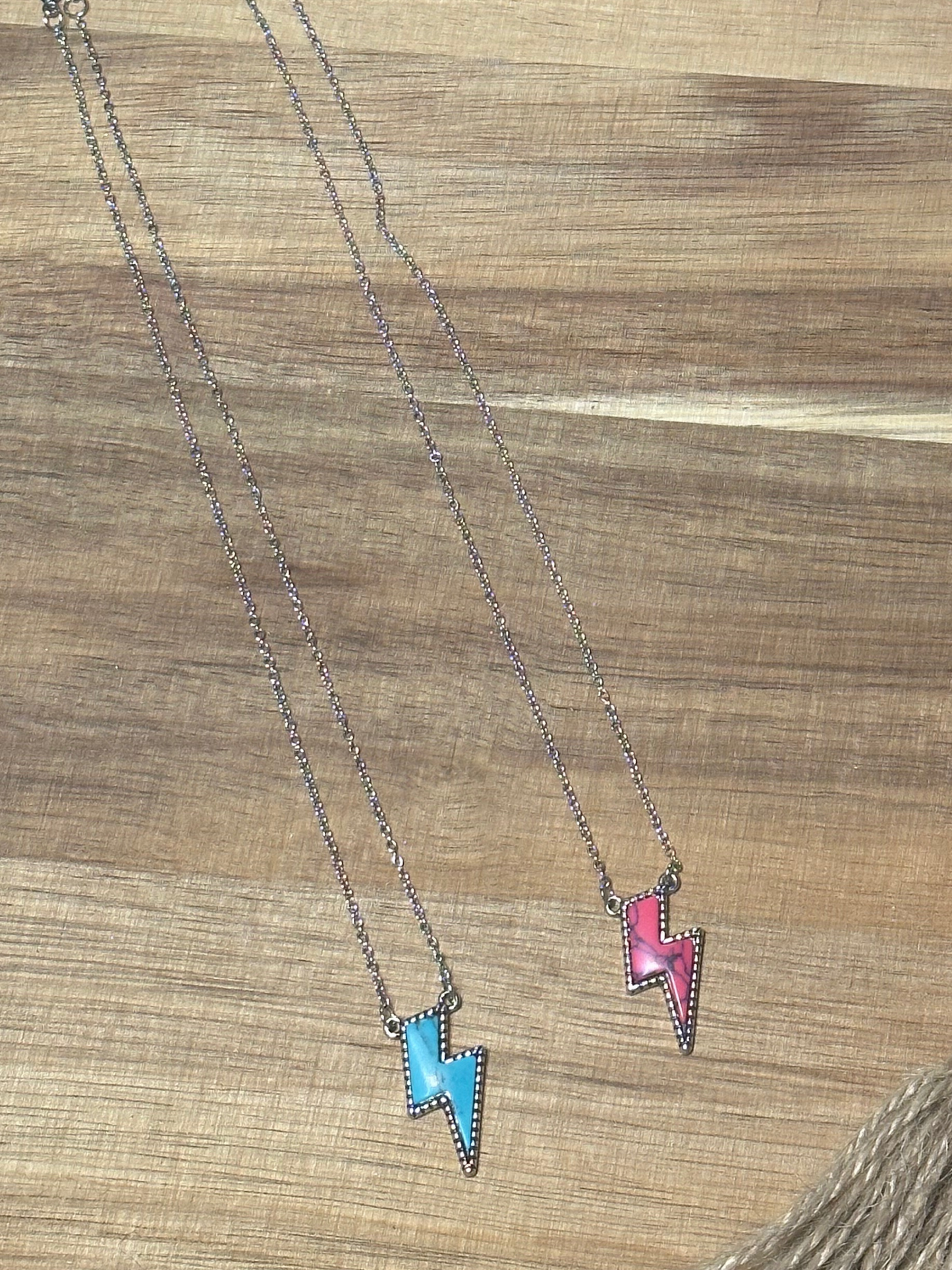 Lightening Bolt Pendant Necklace