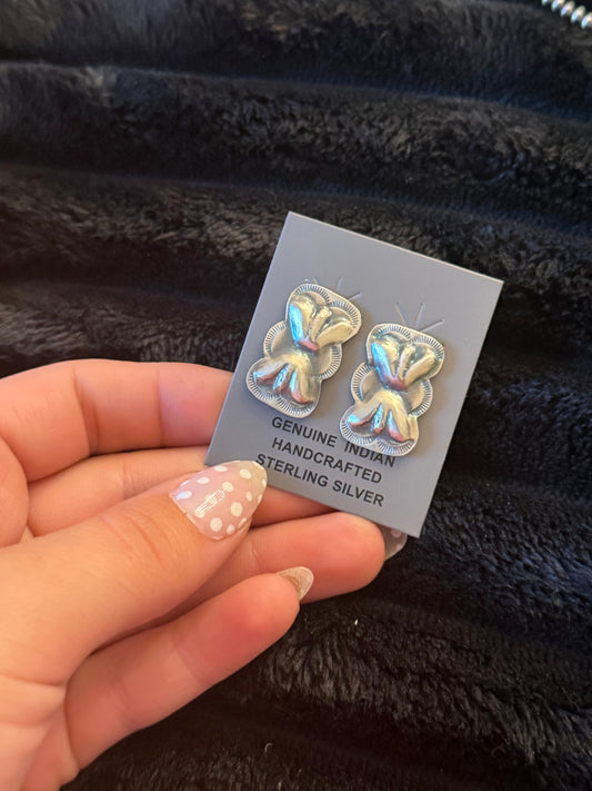 Navajo Handmade Silver Earrings - Joan Begay