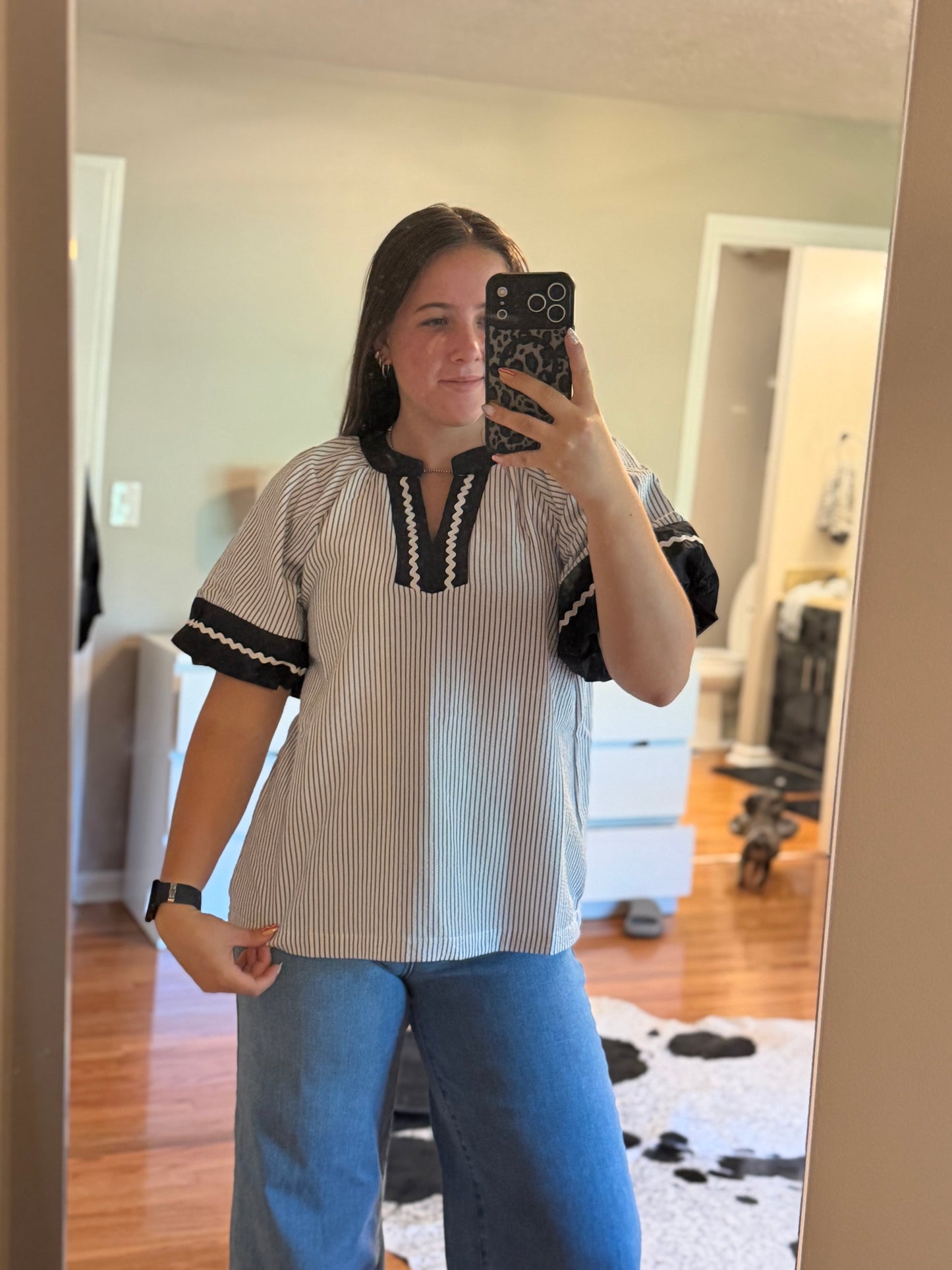 Striped Woven Blouse