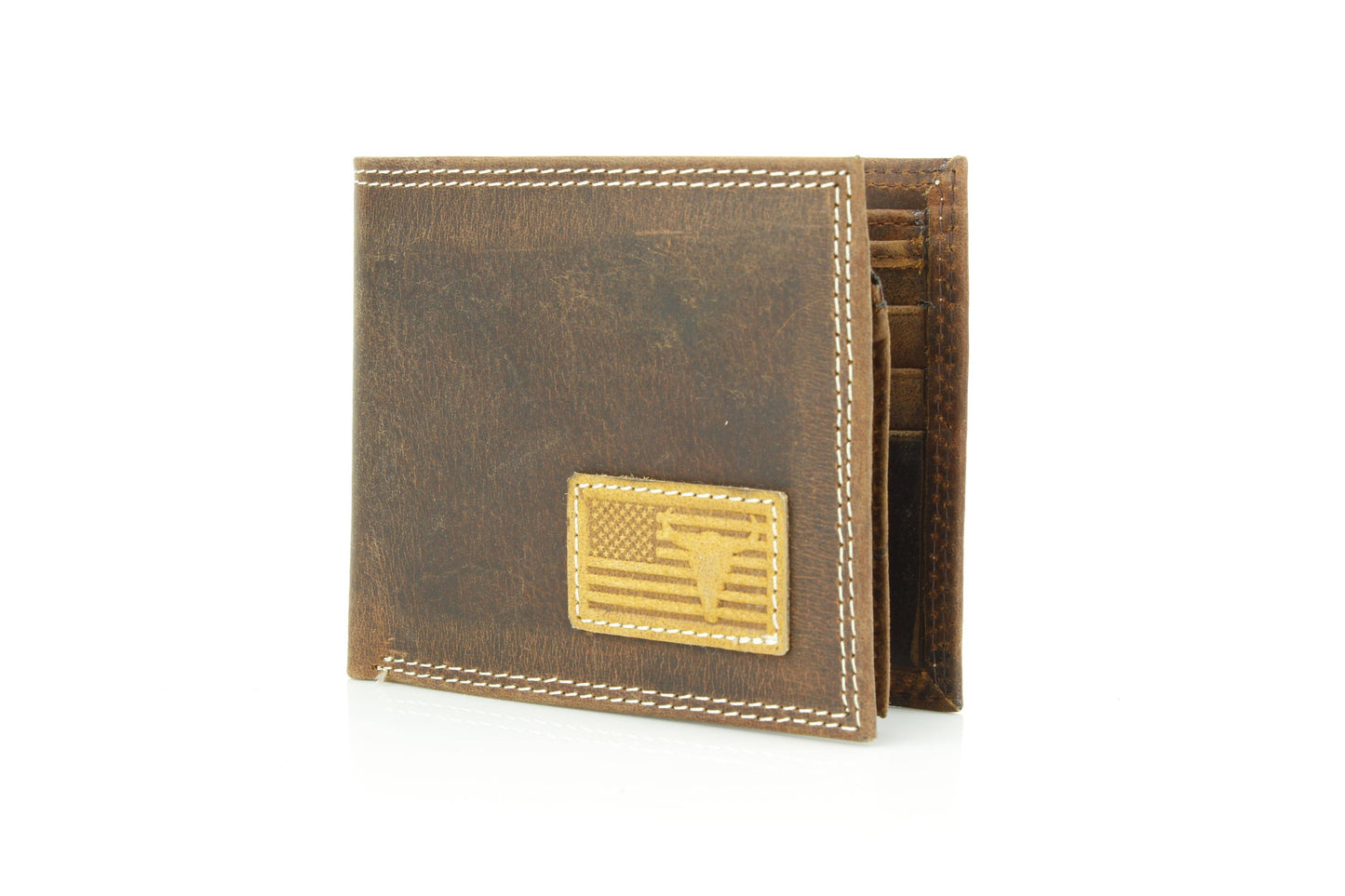Bi-Fold Wallet with Flag & Bison Skull ABMW 25-2008