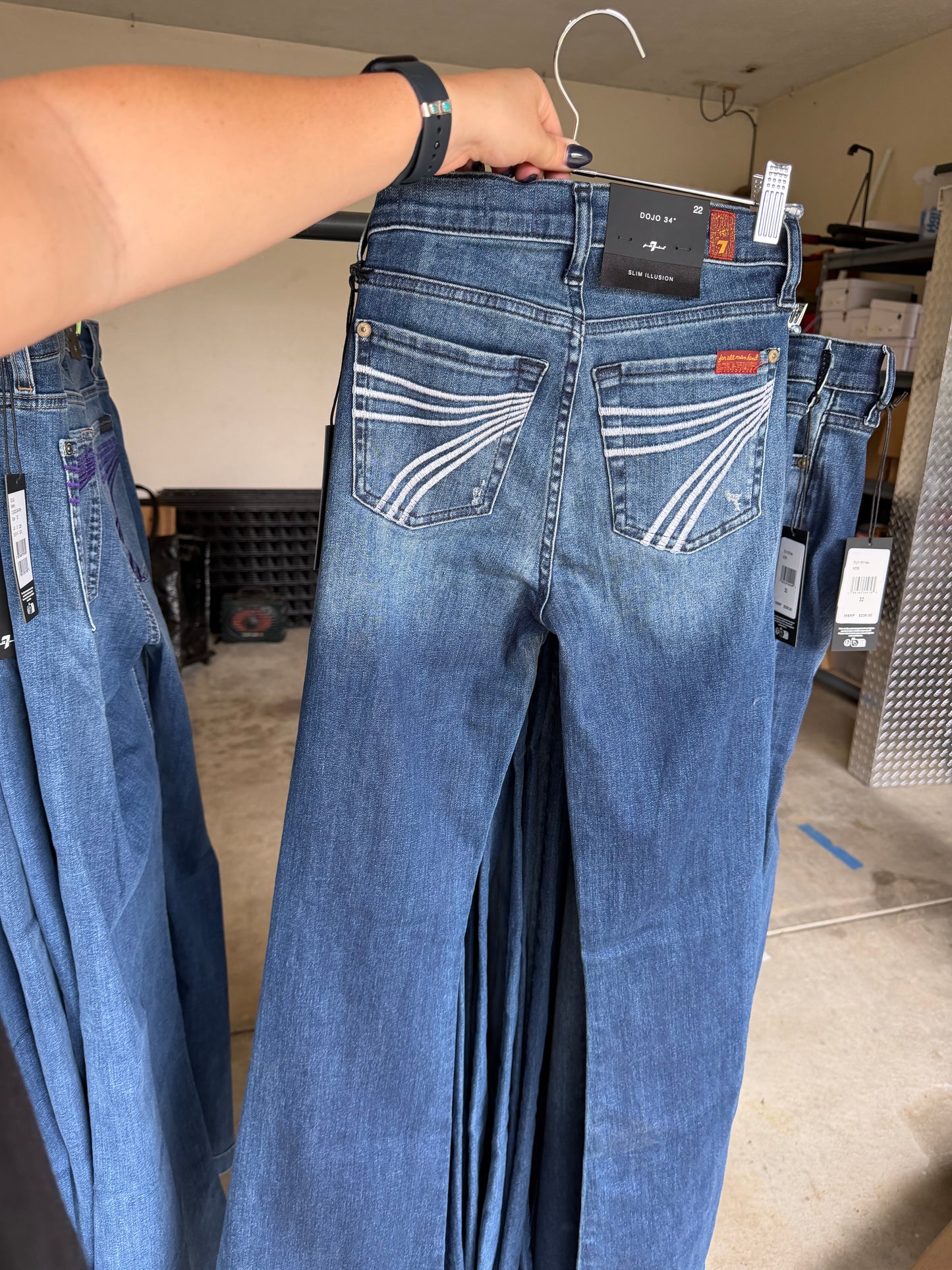 7 FOR ALL MANKIND DOJO JEANS  - Lake blue