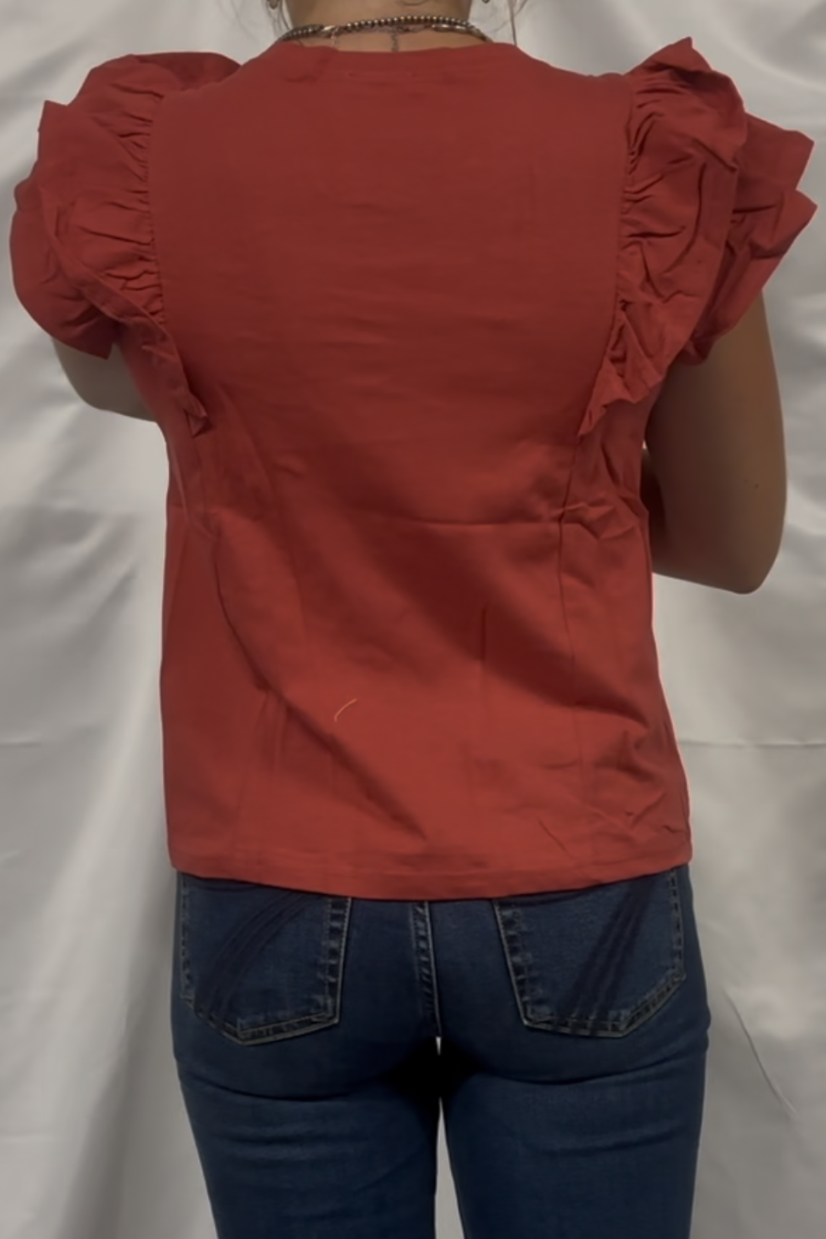 Ruffled Short Sleeve Top