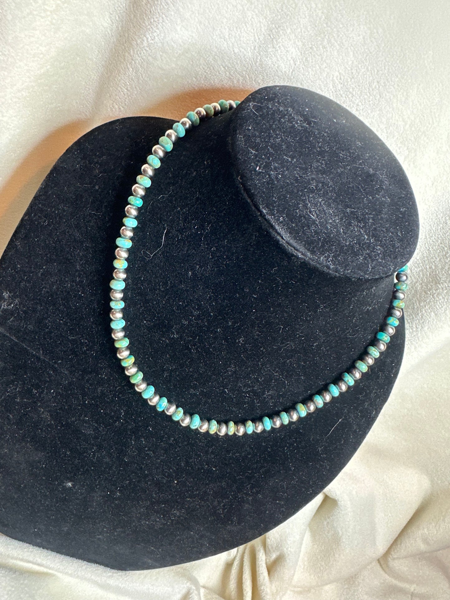6mm x rondelle turquoise necklace