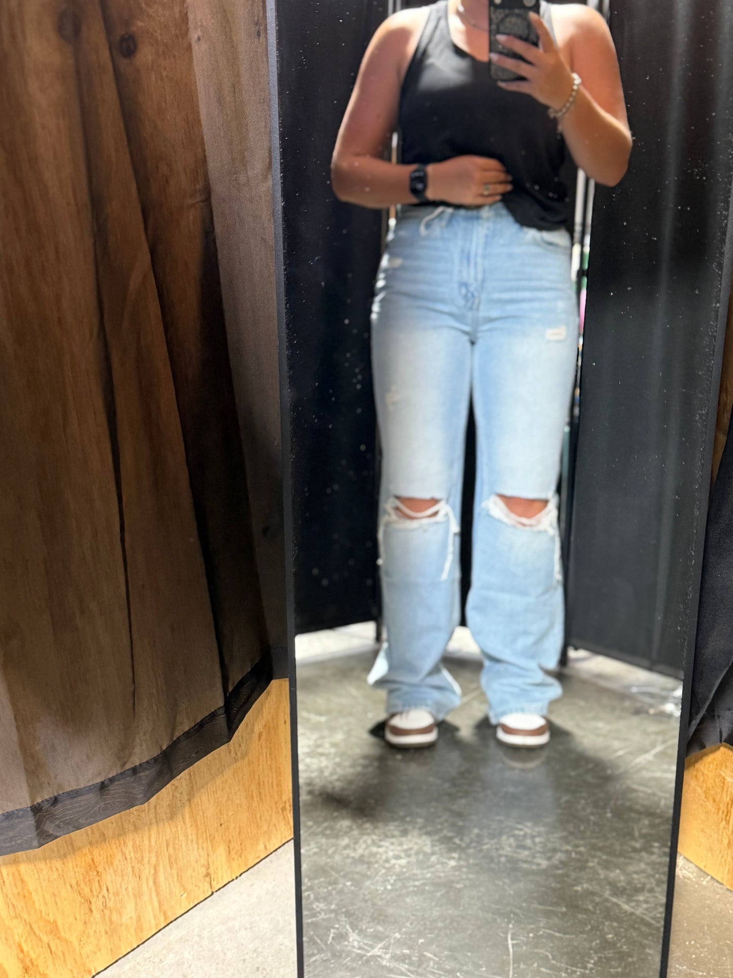 90'S VINTAGE SUPER HIGH RISE FLARE JEANS T5346