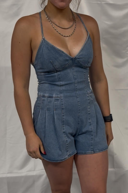 denim romper