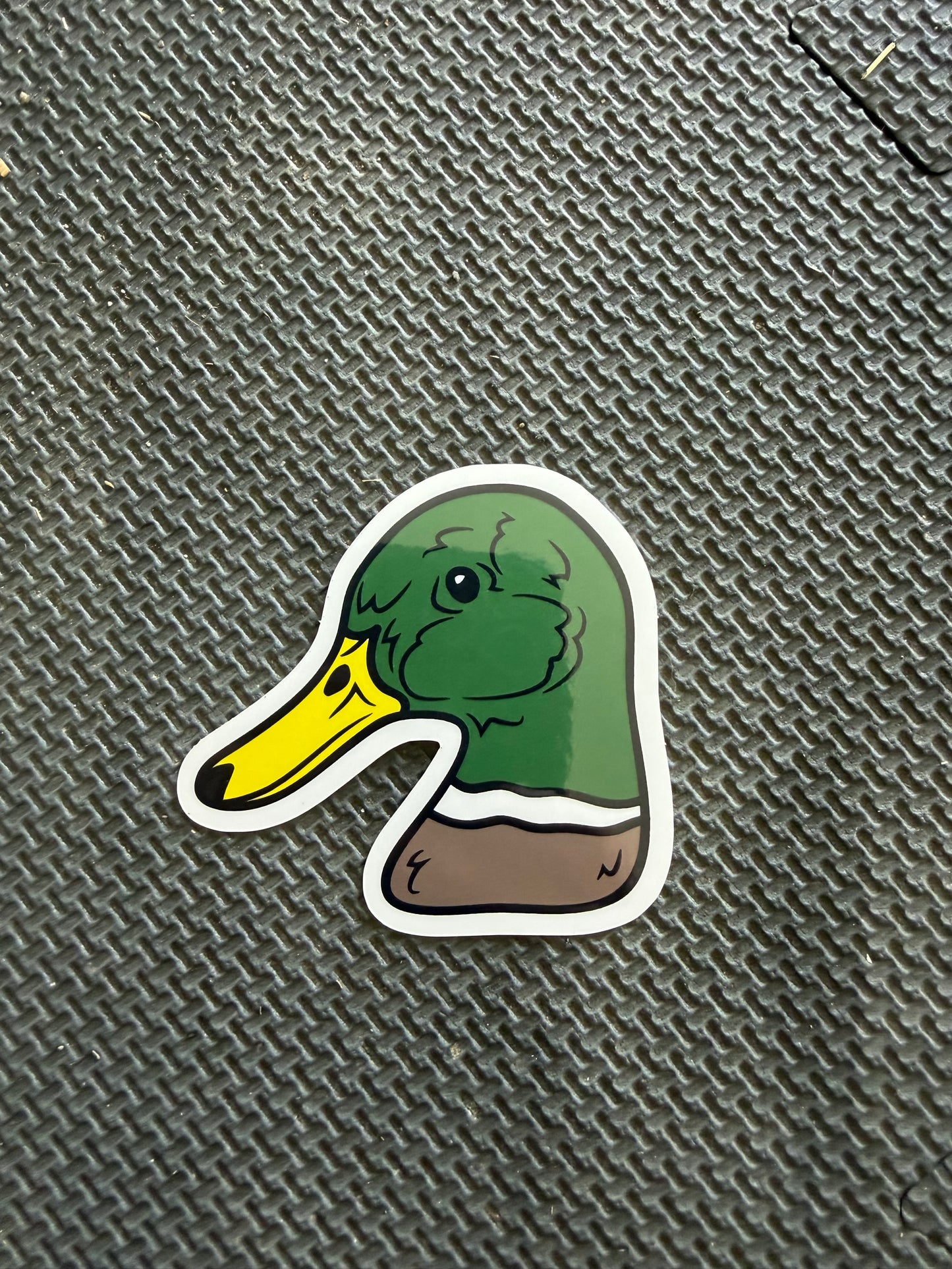 mallard head die cut sticker