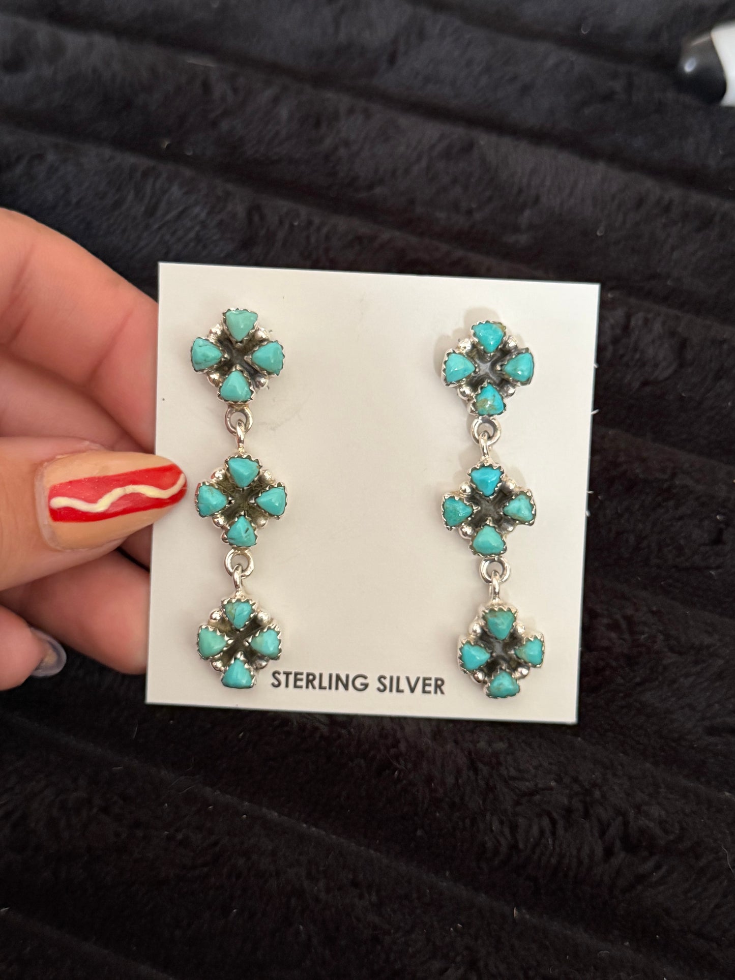 Hada Collection Kingman Turquoise Earrings