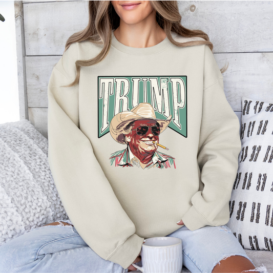 trump - cowboy - tshirt/crewneck