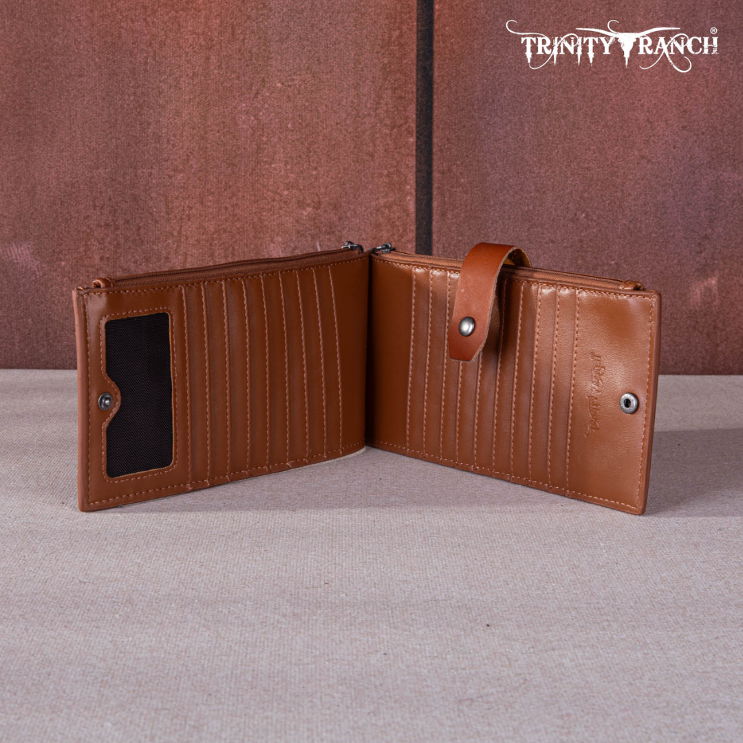 Trinity Ranch Hair-On Cowhide Bi-Fold Wallet/Card Organizer