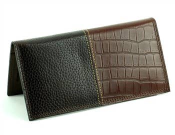 Gator Print Pebbled Grain Water Buffalo Rodeo Wallet 1726