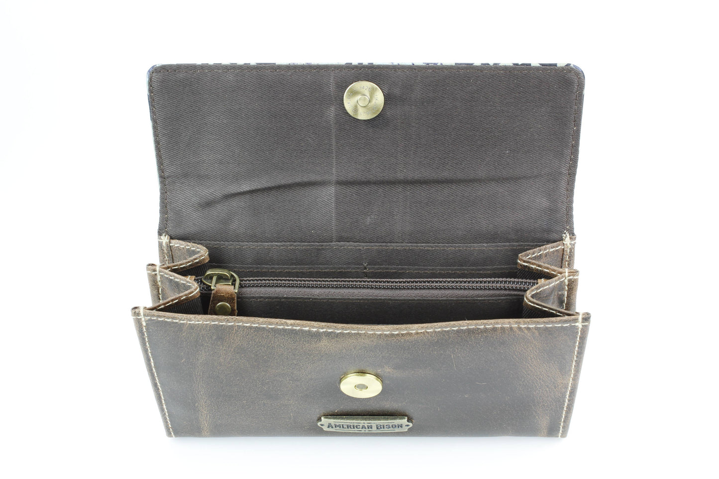 Women’s Brown Turquoise Floral Clutch ABLW 18-2539