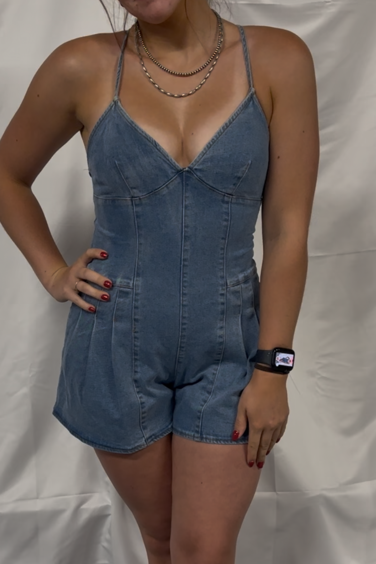 denim romper