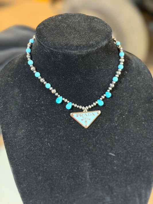 Sleeping Beauty / Turquoise  x PRADA necklace