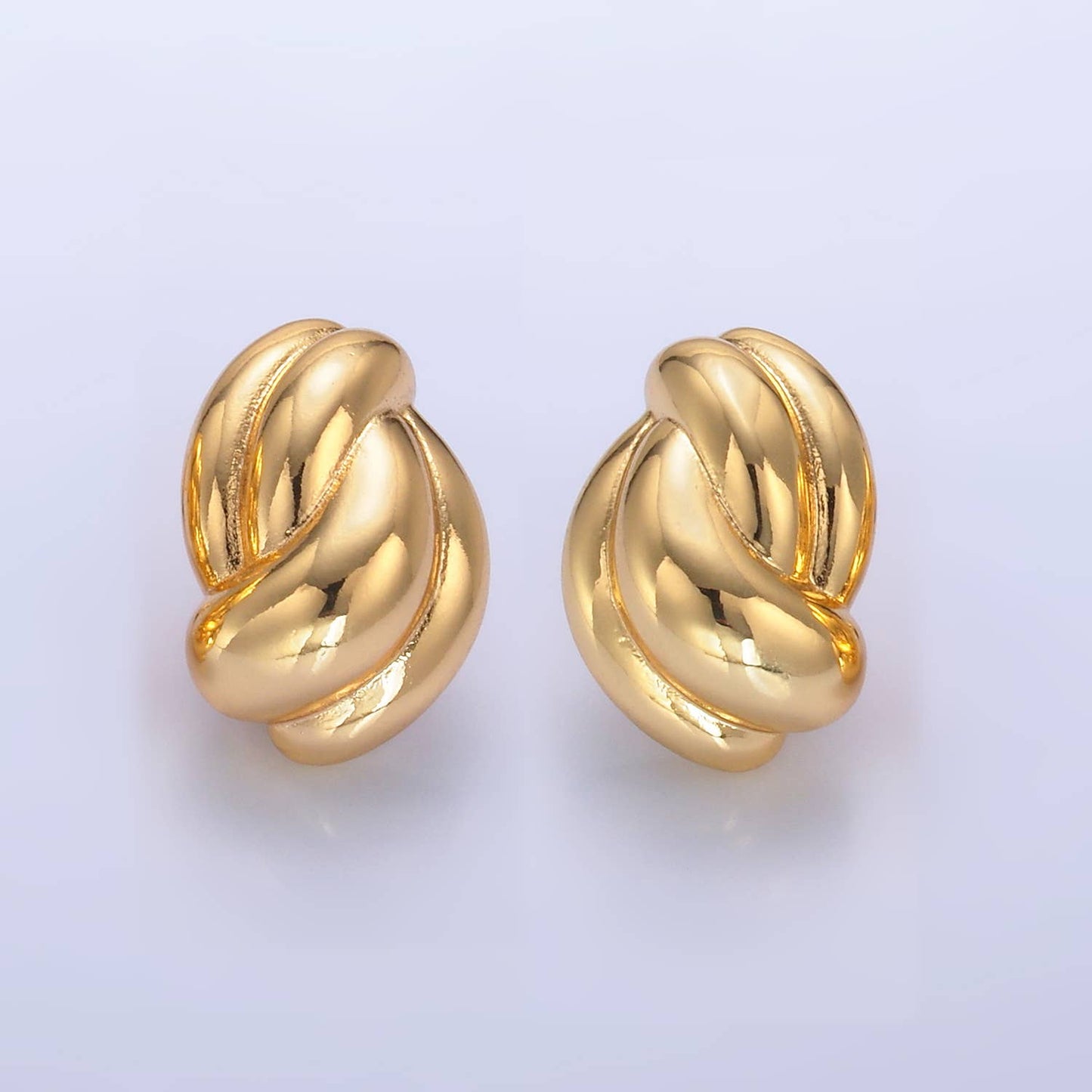 24K Gold Filled Tied Knot Stud Earrings | V228 V244