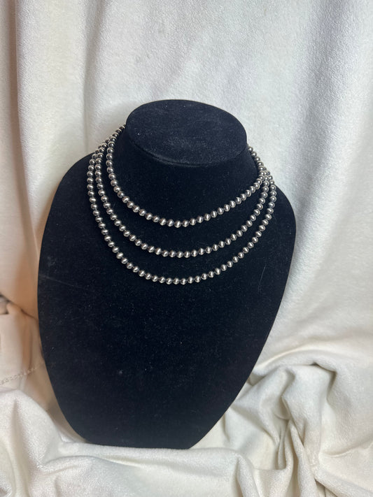 6mm Build Your Own Sterling Silver Pearls Necklace 14"-24"