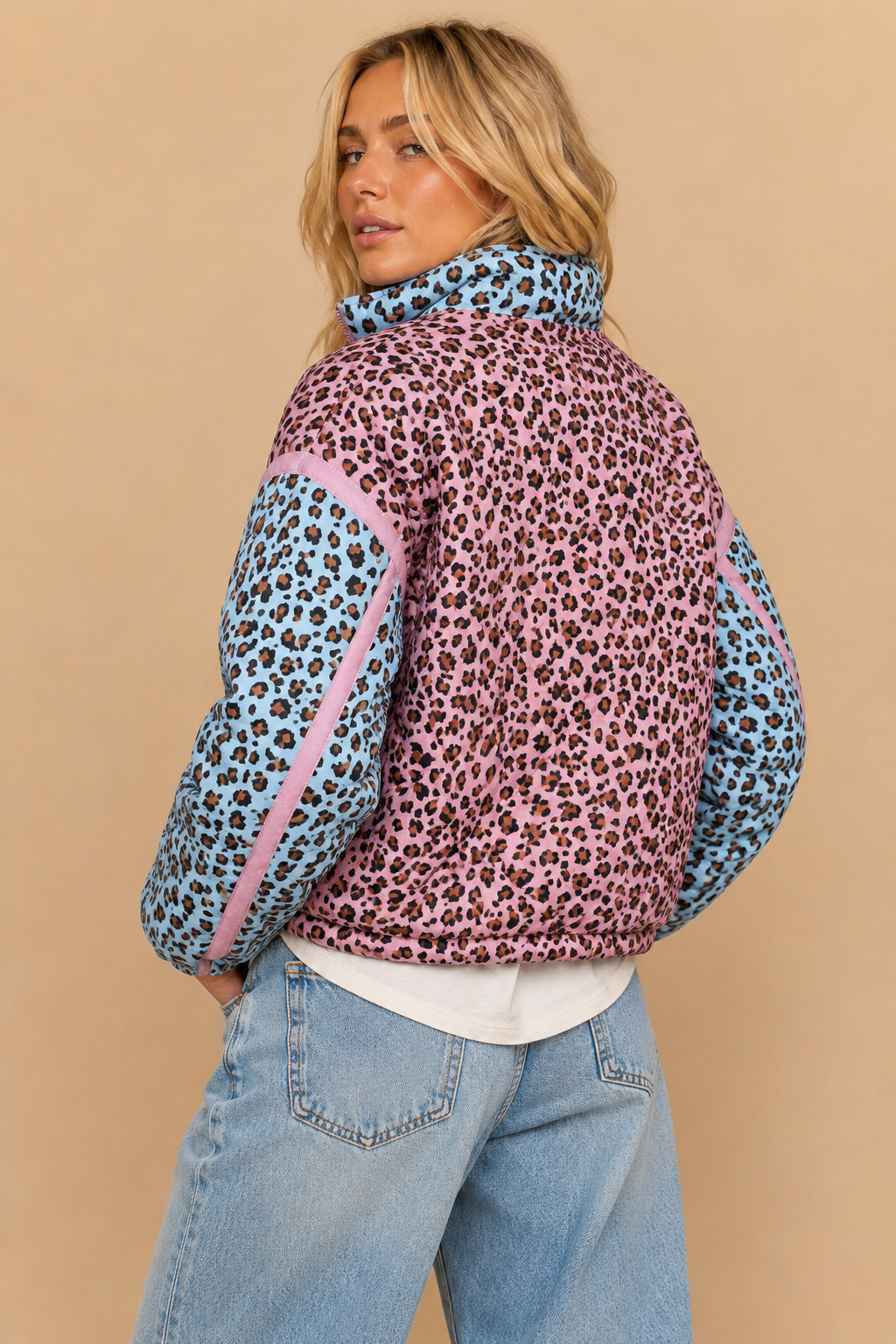 The Wild Side Colorblock Puffer Jacket