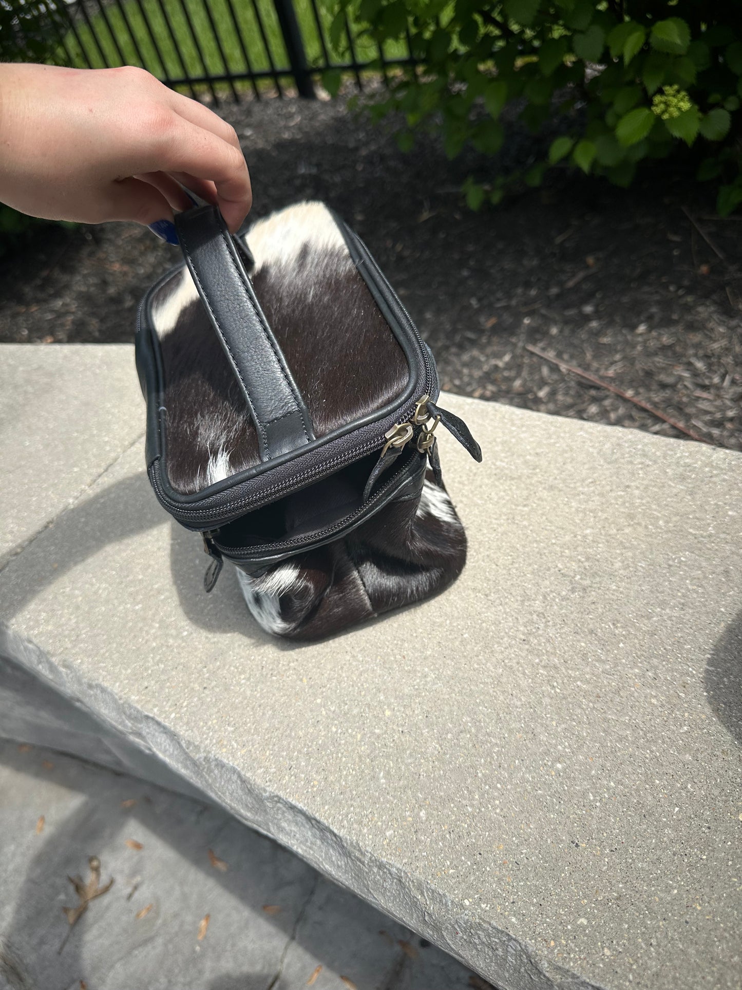 Genuine Cowhide Make up Bag Cosmetic Organizer