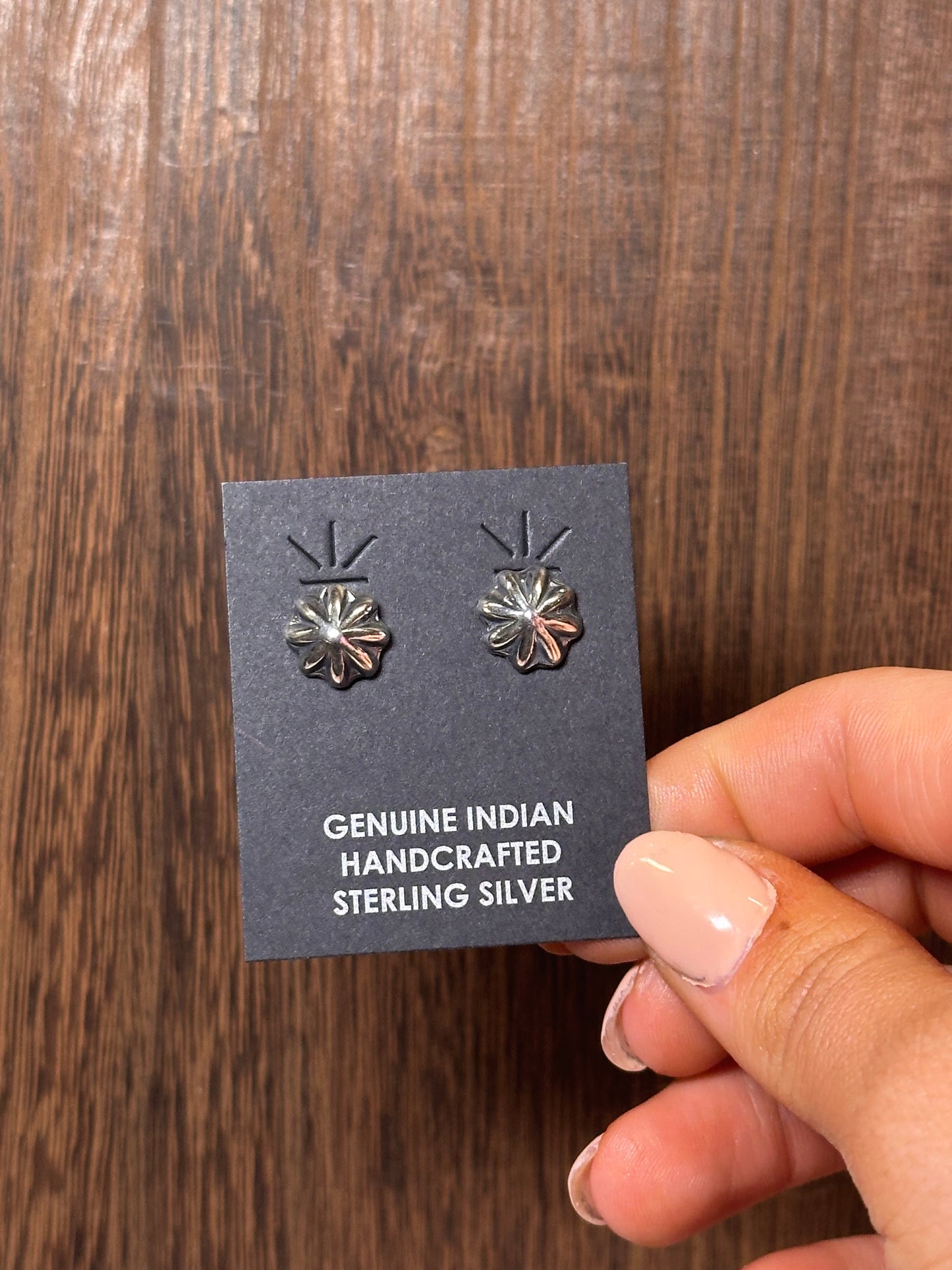 Navajo Sterling Silver Star Post Earrings By Kevin Billah