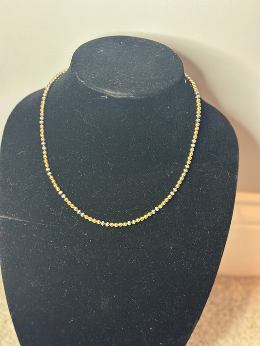 4mm mixed metal necklace