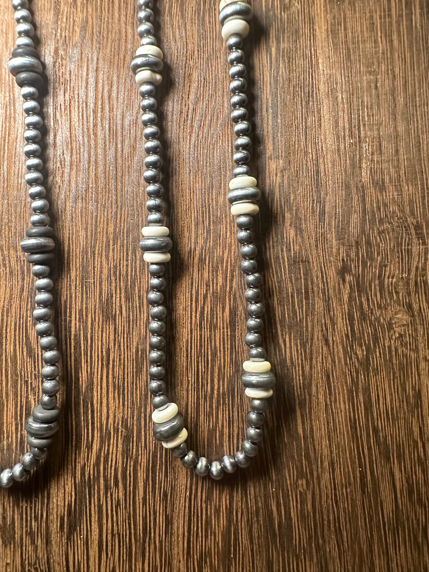 Navajo Style Pearl Choker Necklace