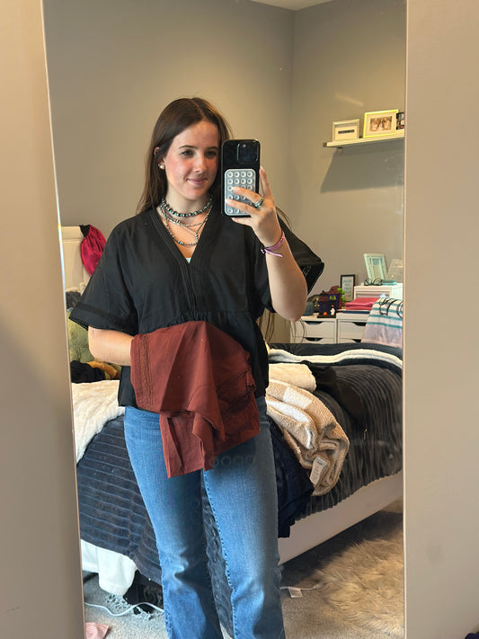 Short Sleeve Peplum top