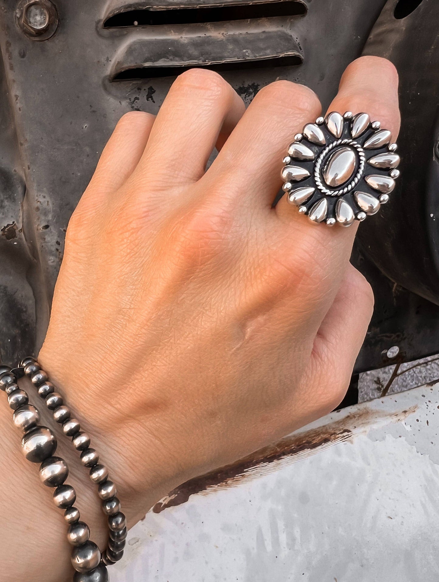 Sundown Petals Sterling Silver Ring