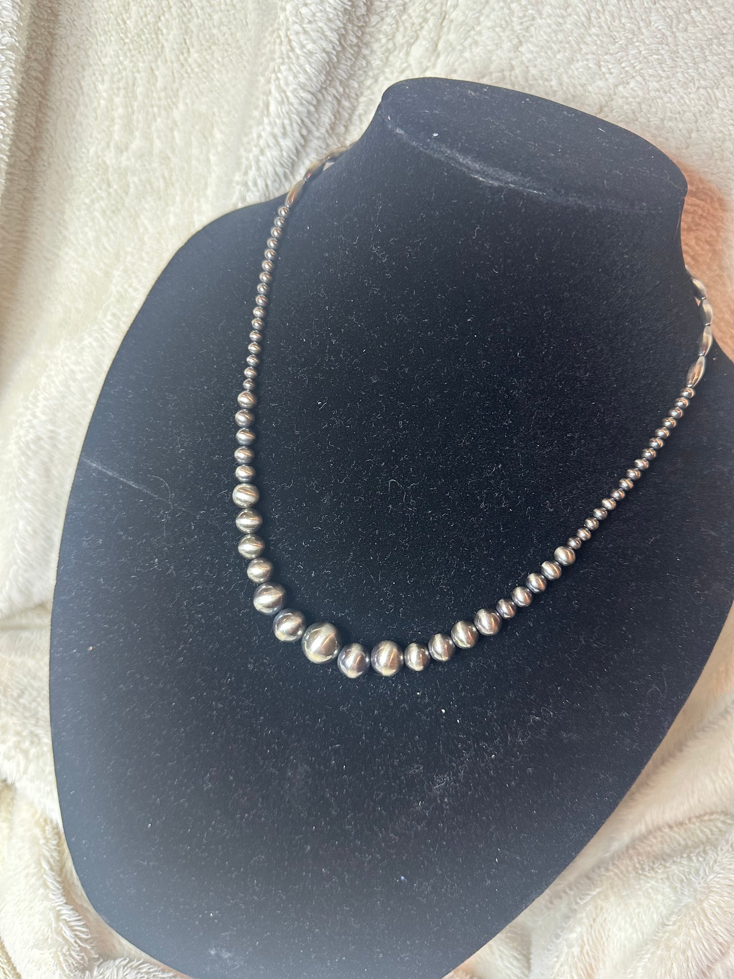 4mm - 12mm sterling silver graduted necklace