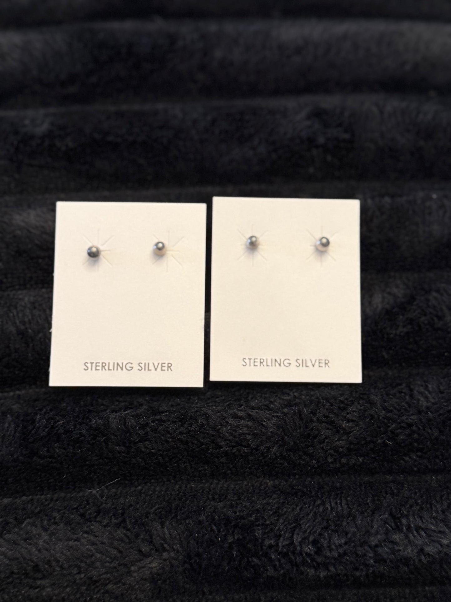 Sterling Silver 4MM Bead Earrings