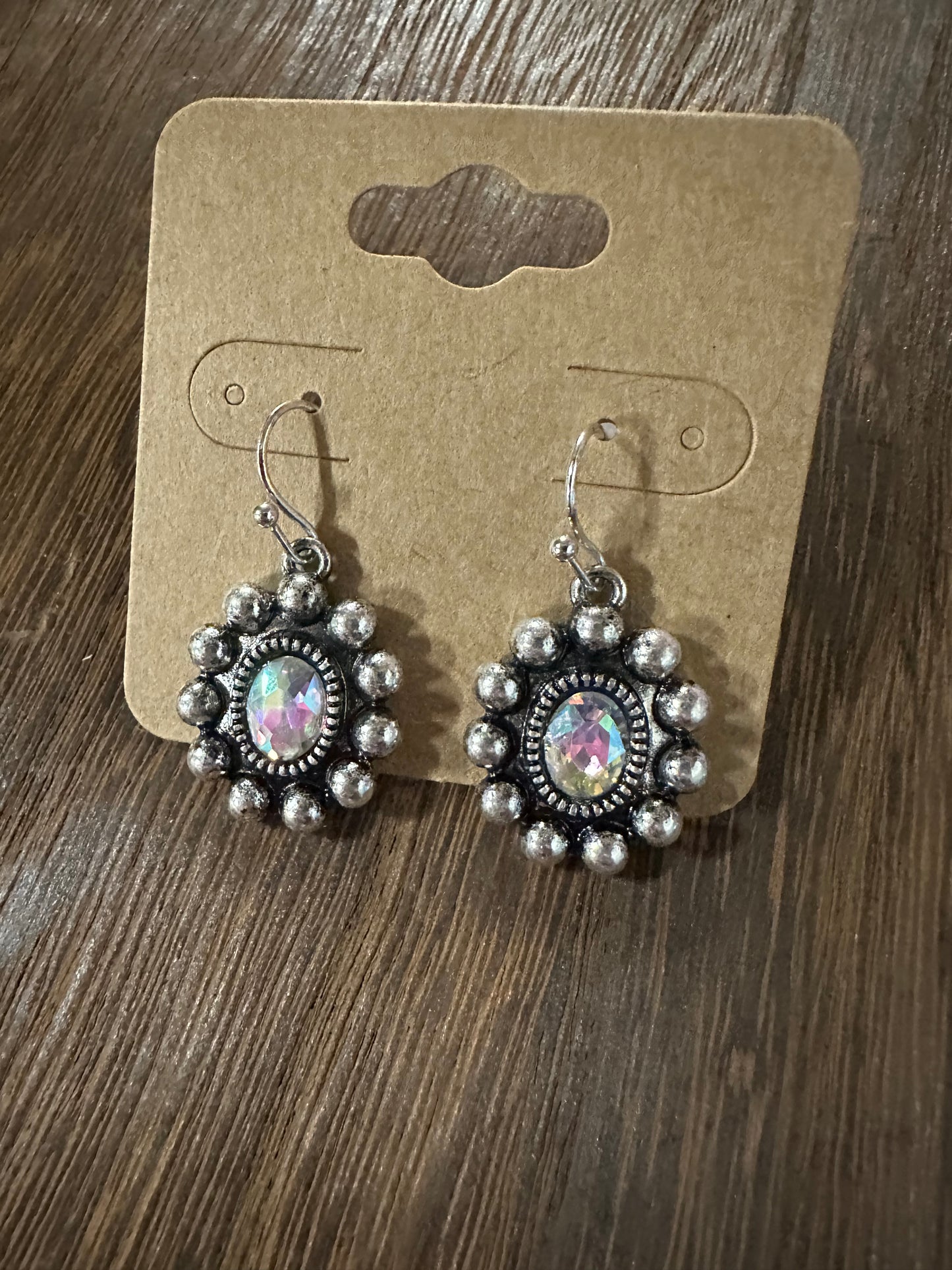 Western Concho stone dangle earrings