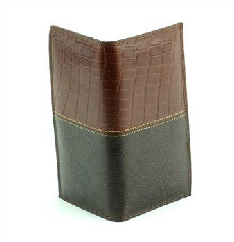 Gator Print Pebbled Grain Water Buffalo Rodeo Wallet 1726