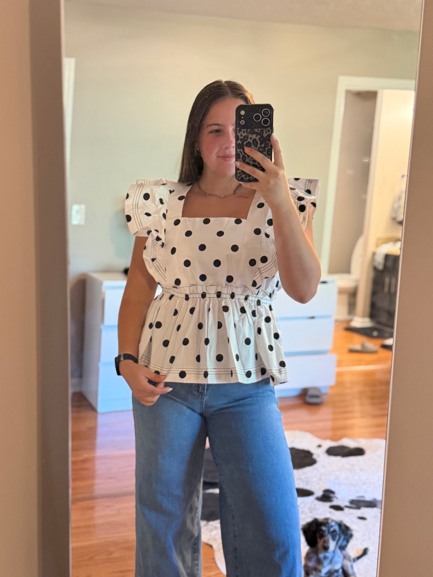Polka Dot Printed Blouse