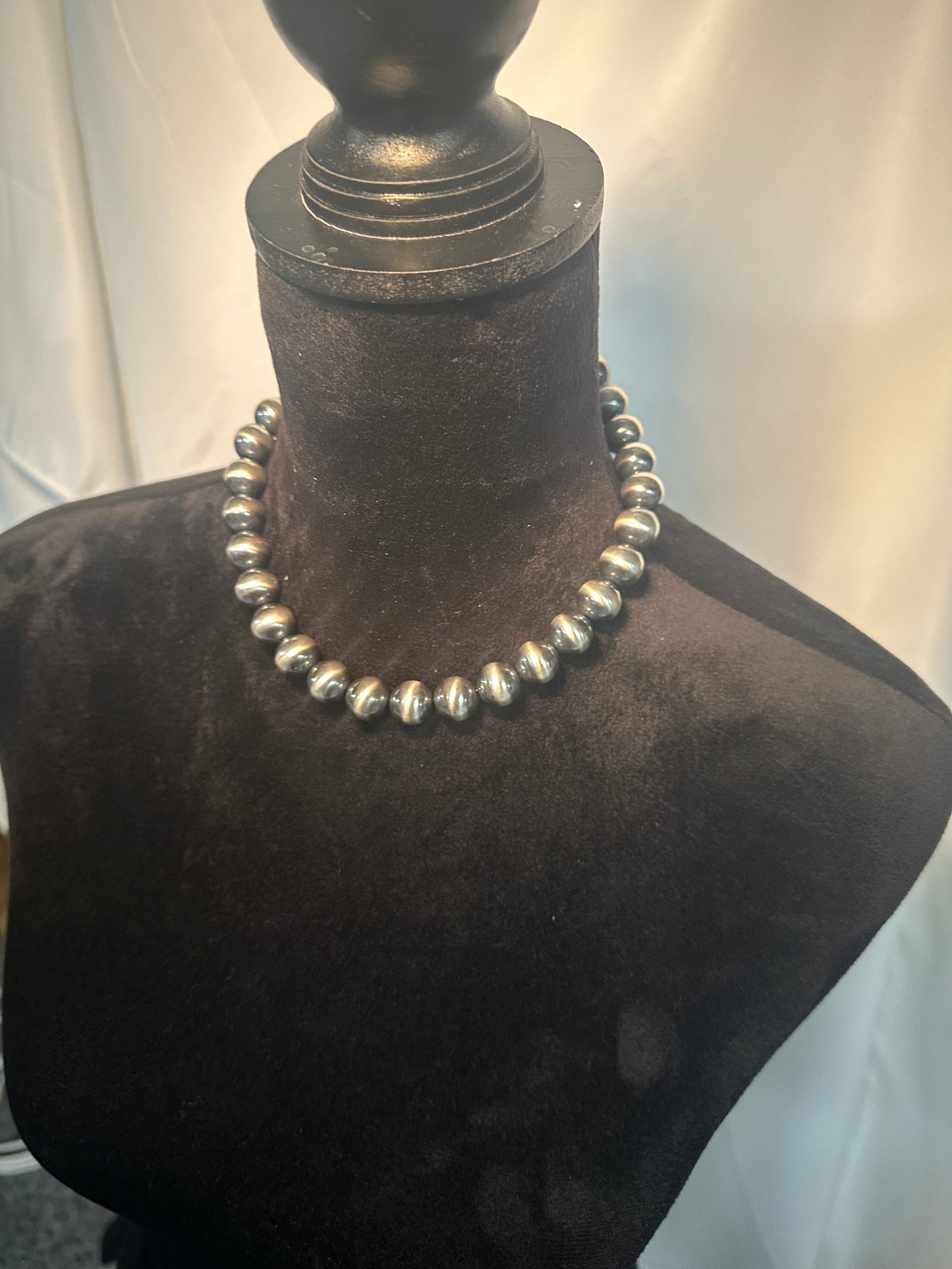 14mm Build Your Own Sterling Silver Pearls Necklace 14"-24"
