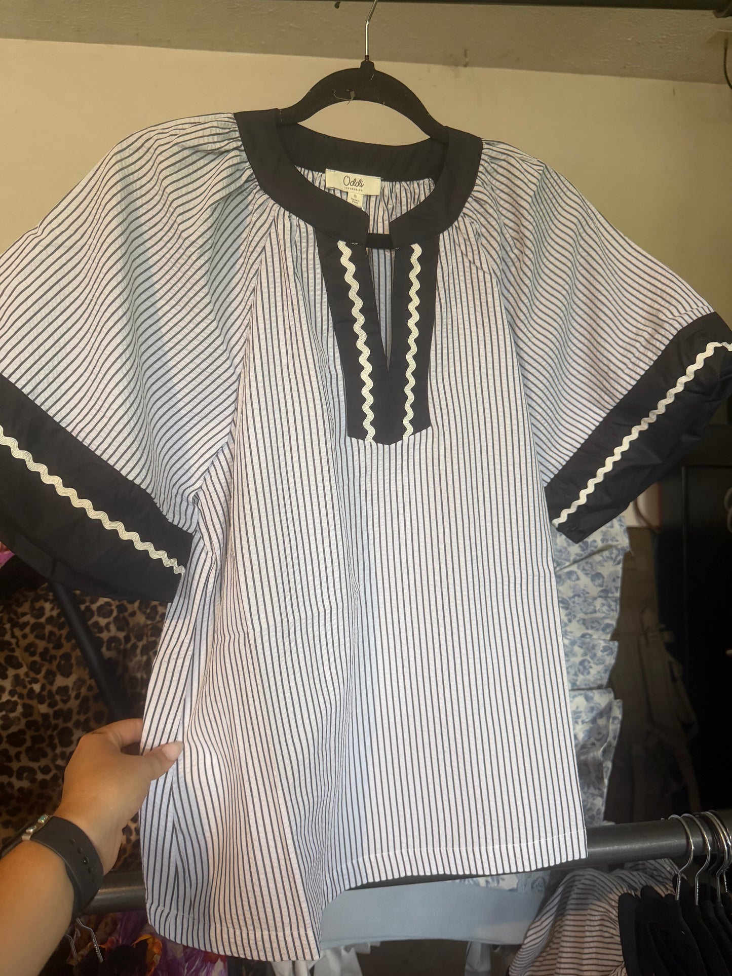 Striped Woven Blouse