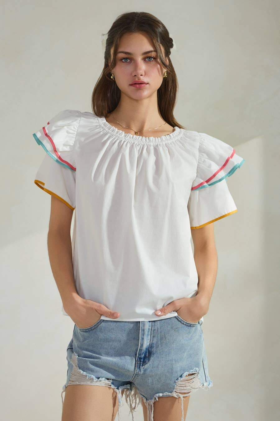 Solid Poplin Blouse