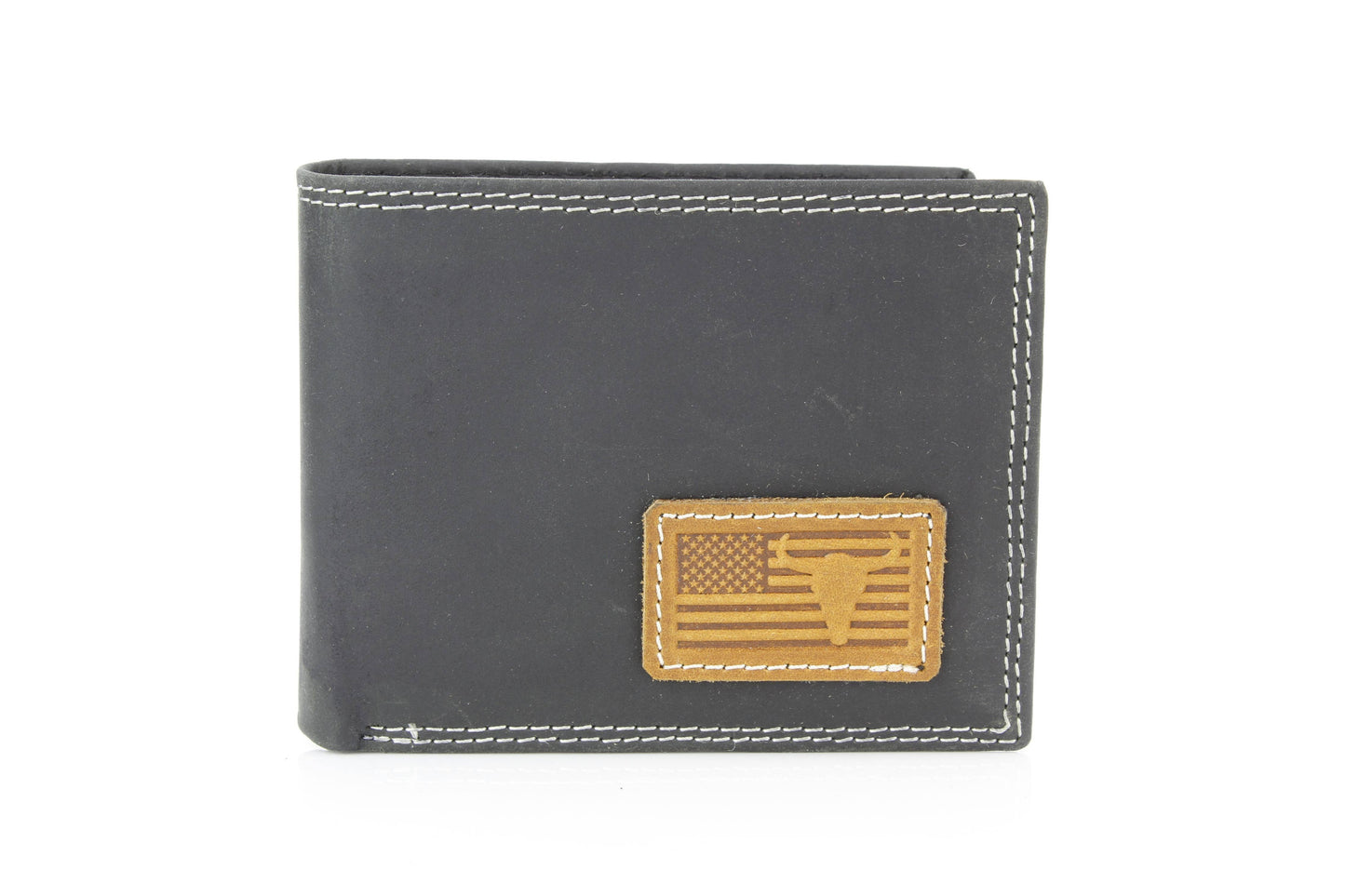 Bi-Fold Wallet with Flag & Bison Skull ABMW 25-2008
