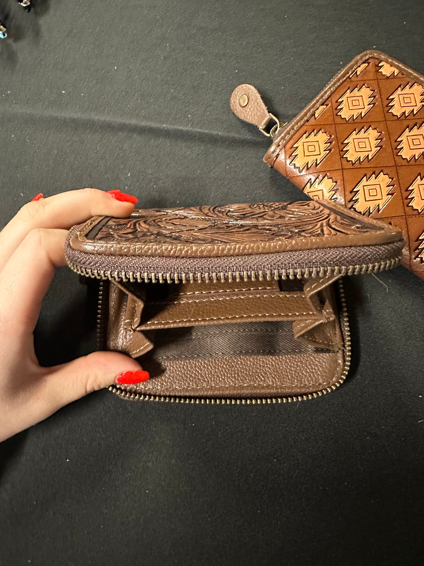 Western genuine leather wallet