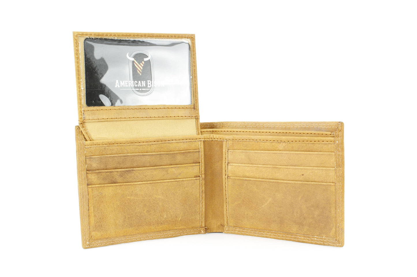 Bi-Fold Wallet with Flag & Bison Skull ABMW 25-2008