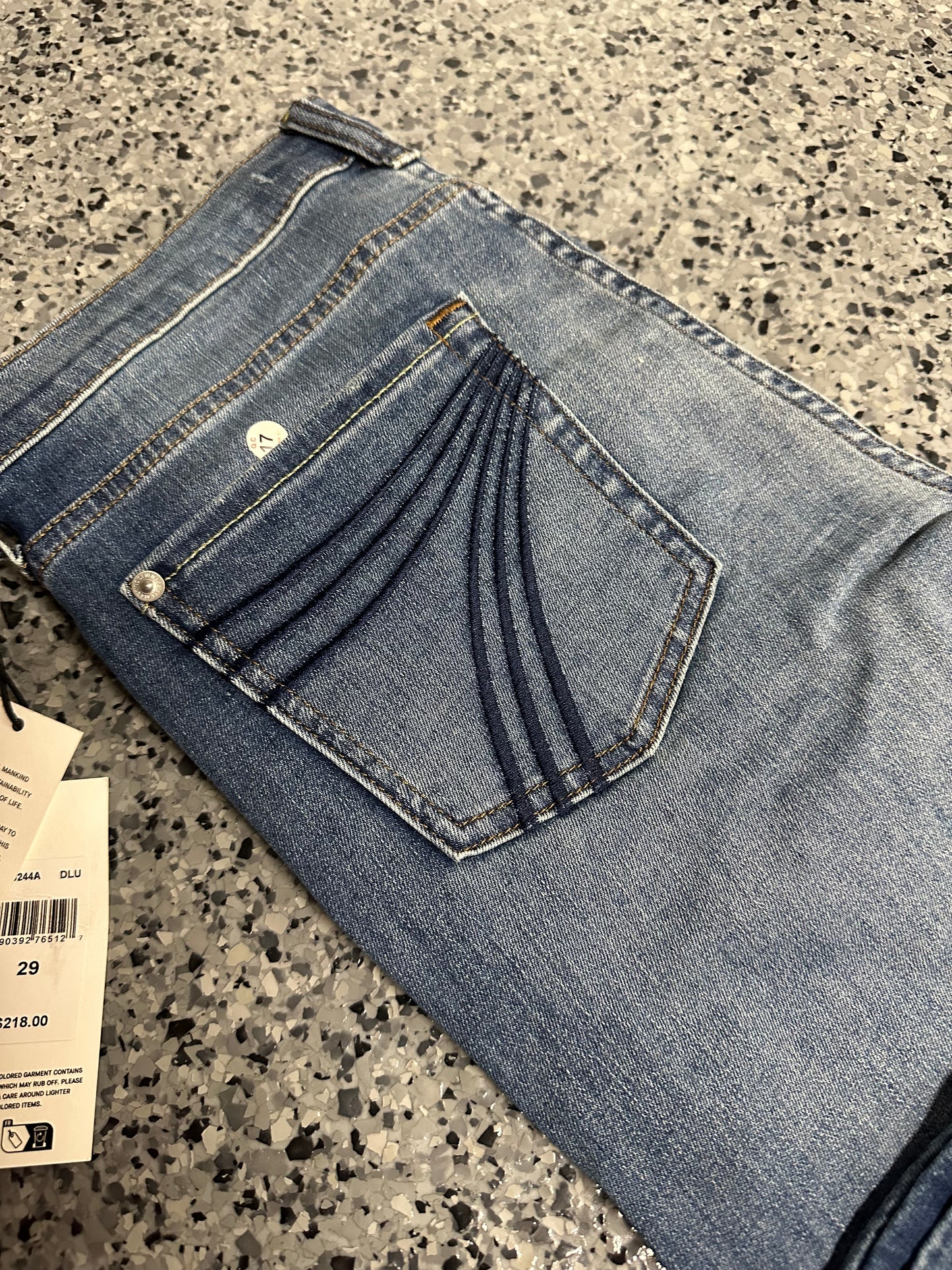 Distressed authentic light Dojo 7 For All Mankind Jeans